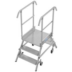 Krause 821072 Aluminium Podestleiter fahrbar, Montage mit Werkzeug Arbeitshöhe (max.): 2.75 m Aluminium 34.9 kg