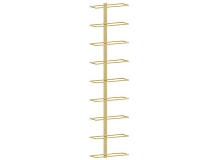 Wandhalter für 9 Weinflaschen, Gold, Eisen, Weinständer Sprüheisen, glatte Oberfläche, einfache Montage, modernes Design, für Küche und Bar