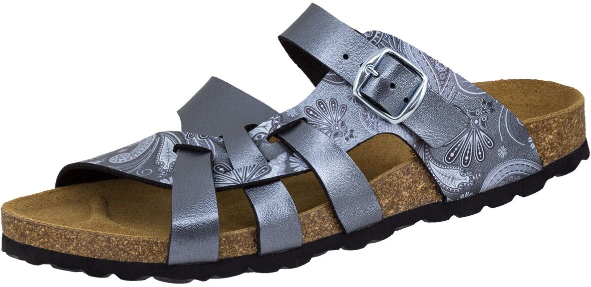 Sandale LICO "Bioline", Damen, Gr. 37, grau, Obermaterial: 100% Synthetik synthetic., Schuhe Sandale