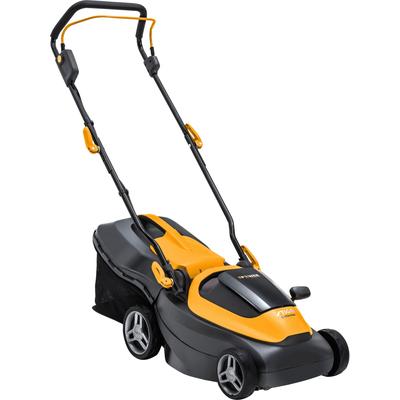 Akkurasenmäher STIGA GARDEN "Collector 136e", gelb, B:45cm H:113,7cm T:126,7cm, Rasenmäher, mit 2 Akkus 20V/2Ah und Doppel-Ladegerät