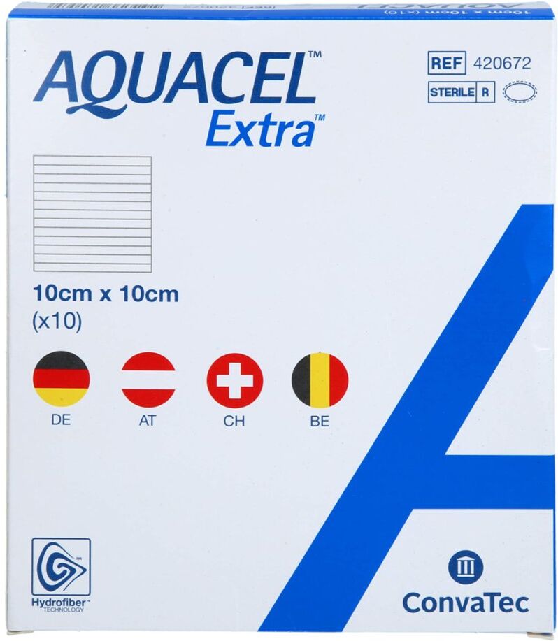 Aquacel Extra 10x10 cm Verband 10stk