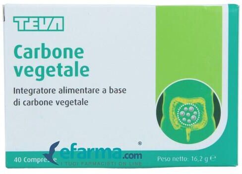 Teva Carbone Vegetale Integratore Benessere Intestinale 40 Compresse