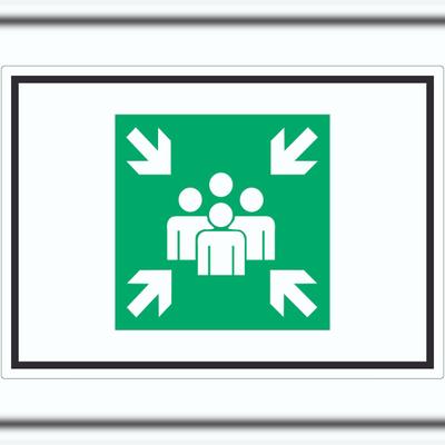 HB-Druck Sammelstelle Symbol Aufkleber A0 (841x1189mm)