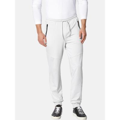 Jogginghose BABISTA "Jogginghose COSIMARO", Herren, Gr. XL, N-Gr, grau (weiß), Obermaterial: 95% Polyester COOLMAX PES(Coolmax). 5% Elasthan EL., regular fit, Hosen Jogginghose, mit elastischem Bund