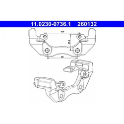 Halter Bremssattel ATE 11.0230-0736.1 für Ford C-Max Focus II Turnier