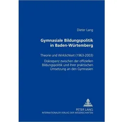 Gymnasiale Bildungspolitik in Baden-Württemberg, Fachbücher von Dieter Lang