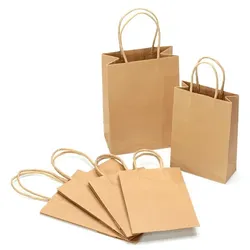 Kraftpapier-Tüten, braun, 2 Größen, 12 Stück