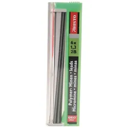 Aristo, Bleistiftminen, Feinminen (6 Stk., 1.30 mm, 2B)