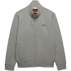 Superdry Herren Sweatjacke - Essential Logo Track Top, Stehkragen, Logo Hellgrau / 2XL