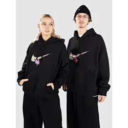 Nike SB Bb Swoosh Grill Hoodie black / white Gr. L