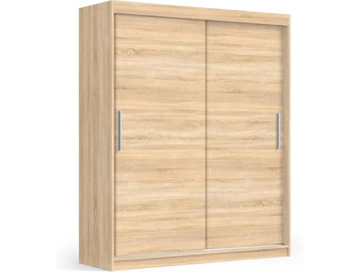 meble masztalerz Schwebetürenschrank mit Spiegel Sonoma 180 x 215,5 x 59 cm Kleiderschrank Schlafzimmer, Wohnzimmer Schrank, Schlafzimmerschrank , Garderobenschrank, Möbel für Wohnzimmer