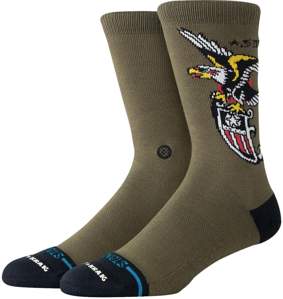 Stance  - Crew Sock II The Eagle Crew Military Green - M - Chaussettes