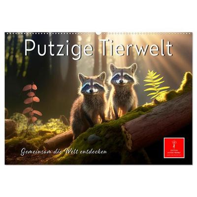 Putzige Tierwelt - gemeinsam die Welt entdecken (Wandkalender 2026 DIN A2 quer), CALVENDO Monatskalender