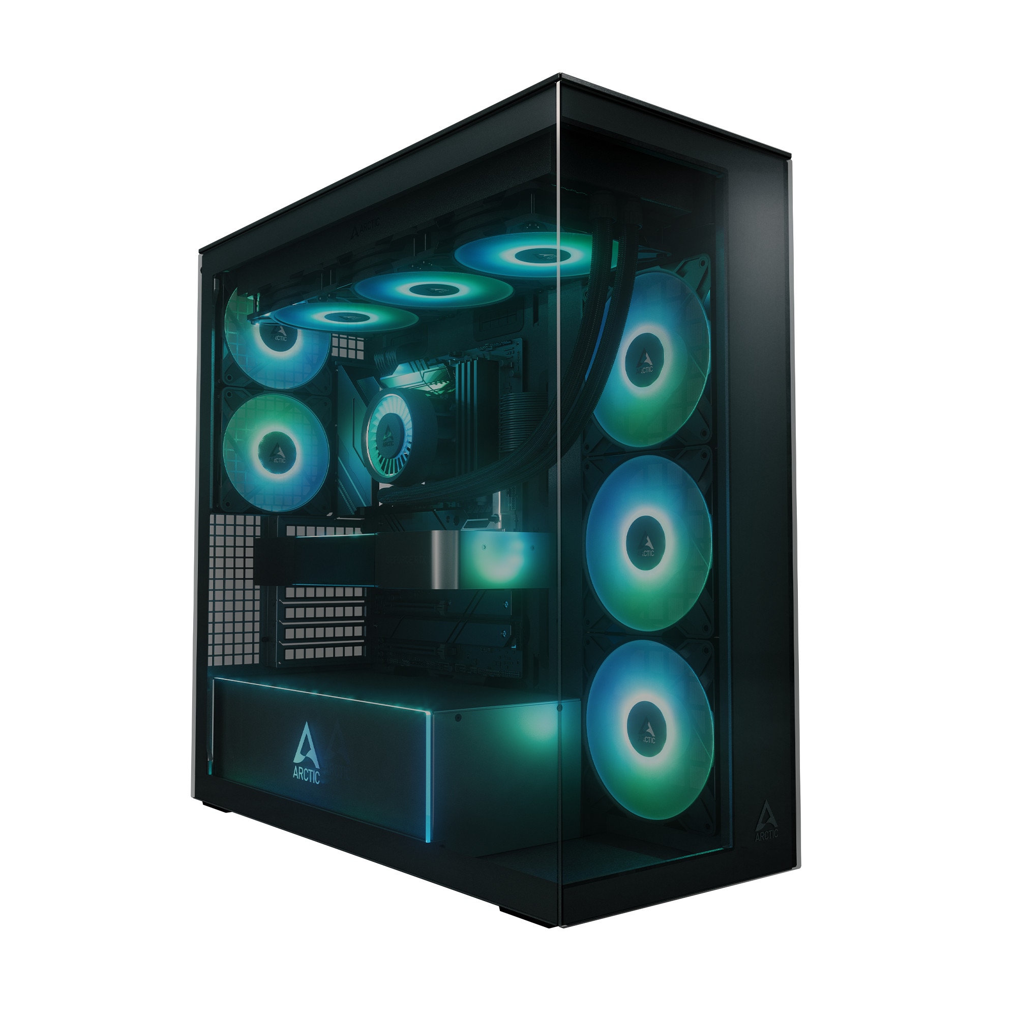 ARCTIC Xtender Black E-ATX Gaming Gehäuse mit Seitenfenster ACPCC00015A