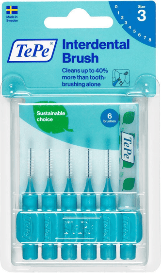 Tepe Original Blu Scovolino Per Pulizia Interdentale Misura ISO 3 filo 0,6 mm 6 Pezzi