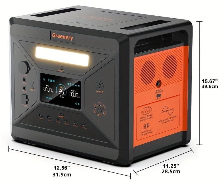 Selius Draagbare generator met 2500W vermogen, 2304Wh accu en vier AC-stopcontacten