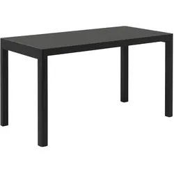 Muuto Workshop Tisch, 130 x 65 cm, linoleum schwarz / schwarz