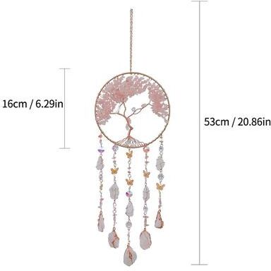 Uplifted Finds Natural Agate Dream Catcher   Celestial Moon, Star & Sun Crystal Wall Hanging For Garden & Bedroom Decor qingcheng Love