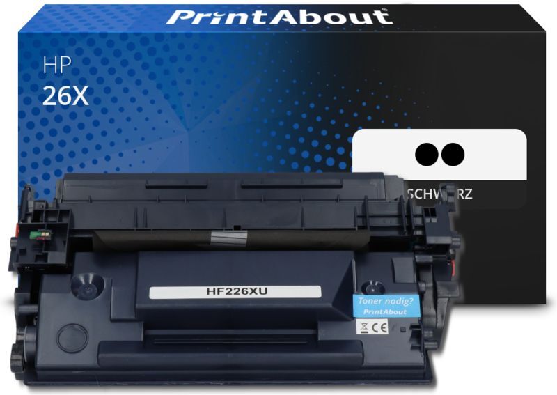 PrintAbout Toner kompatibel mit HP 26X (CF226XD) - 2x Schwarz - Hohe Kapazität - Multipack