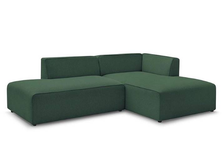 Ecksofa BOBOCHIC MEGEVE Stoff chiniert grün