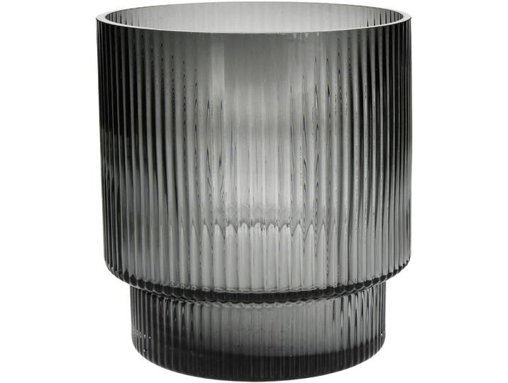 Vase Nevio H17xD16cm dunkelgrau - Material: Glas