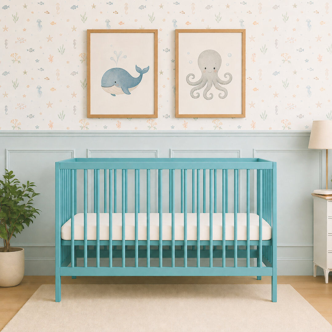 Mokee Mini Cot Bed Ocean Teal Mini