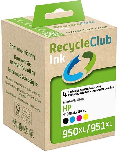 Recycleclub Pack Tinteiro  HP 950-1XL - 4 Uni.