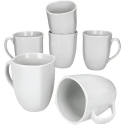 6er Set LOTTA Kaffeebecher weiß Porzellan 300ml