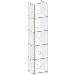 Regalsystem M6 Gentner-Design MDF weiß, Designer Matthias Gentner, 45x197x39 cm