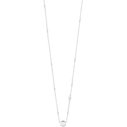LEAF - HALSKETTE ROUND MIT PERLE - silber