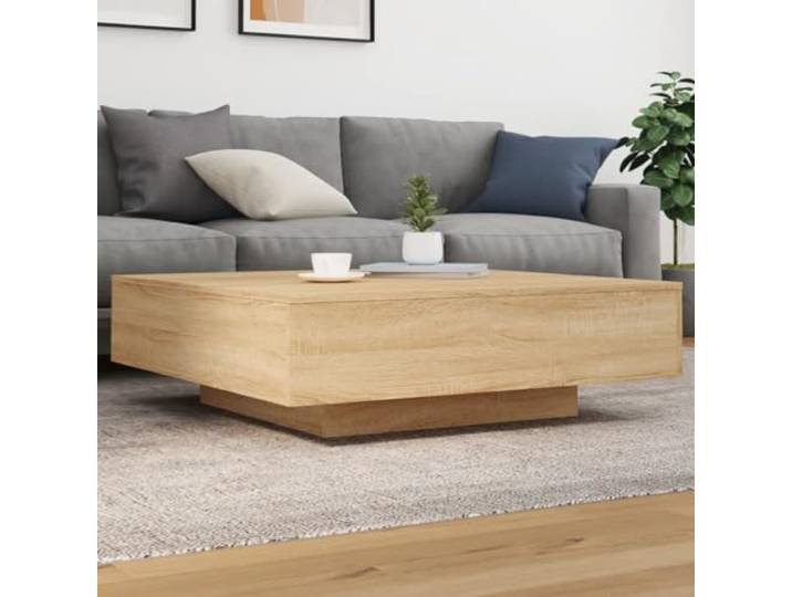 HEFZGDB Couchtisch Sonoma-Eiche 100x100x31 cm Holzwerkstoff Moderner Wohnzimmertisch mit Stabile Tischplatte Vielseitiges Design Langlebiges Material