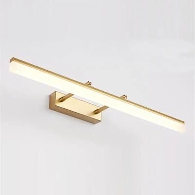 Useful Little Things Waterproof Anti Fog Retractable LED Bathroom Mirror Front Wall Light For Makeup And Vanity gold 19.69 In warm White (2700 3500k)