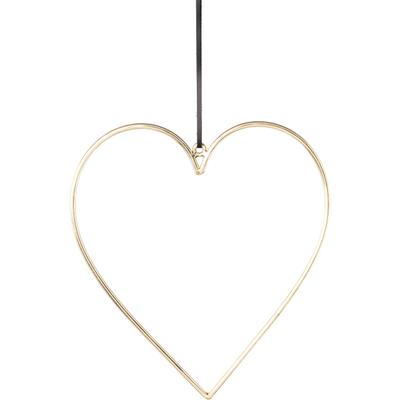 Dekohänger CREATIV DECO, gold (goldfarben), B:13cm H:13cm, Aluminium, Dekohänger, mit hochwertigem Lederband