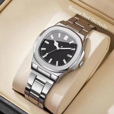 Inspire Select Luxury Square Men's Quartz Business Watch With Calendar black Without Box
