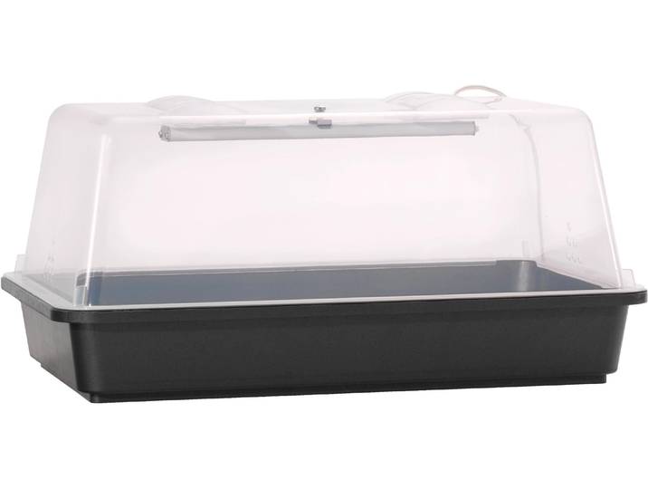Frühbeet Romberg Gewächshaus Lumio M LED , schwarz, Pflanzgefässe, Frühbeet