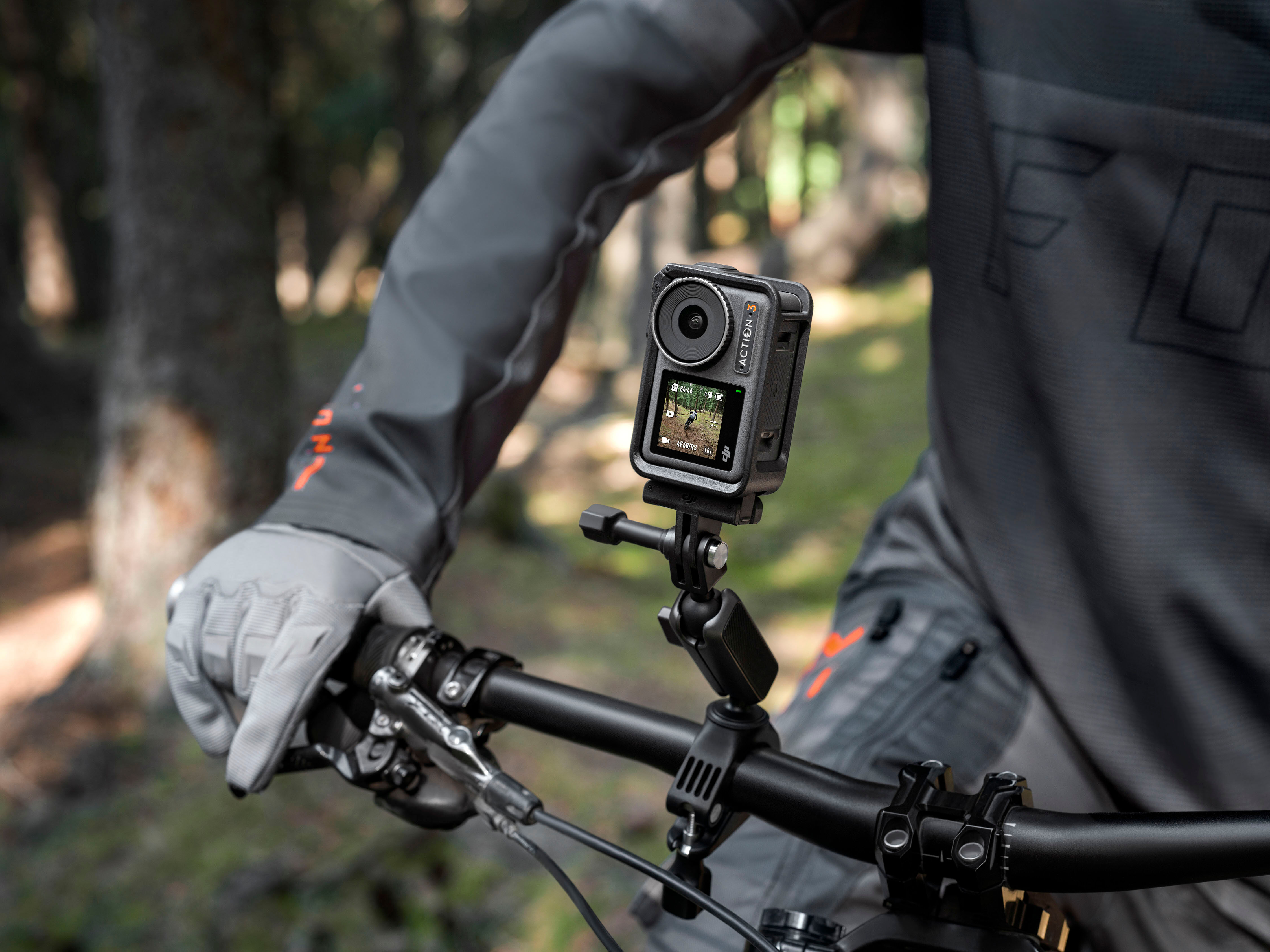 DJI Action Cam-Halterung "Osmo Action Lenkerhaltung", schwarz, B:7,3cm H:2,56cm T:18,23cm, Gerätehalterungen, Action Cam-Halterung