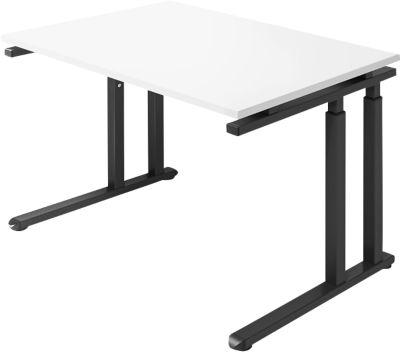 Schäfer Shop Select Schreibtisch SET UP, C-Fußgestell, 1200x800, weiß/graphit