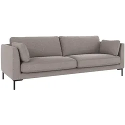 Sofa Corwin 3-Sitzer Stoffbezug, klassisch gepolstert, graubeige, FSC-zertifiziert, Metallfüße