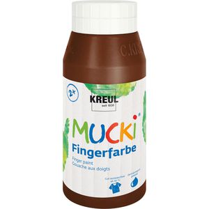 Kreul Fingerfarbe Mucki 23211, braun, 750 ml, auswaschbar