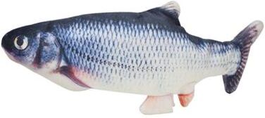 Inspire Essentials FlopNPlay Interactive Moving Fish Toy USB Rechargeable Cat Toy a