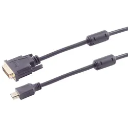 DVI-D Adapterkabel, HDMI-A Stecker, 2x Ferrit, 2m