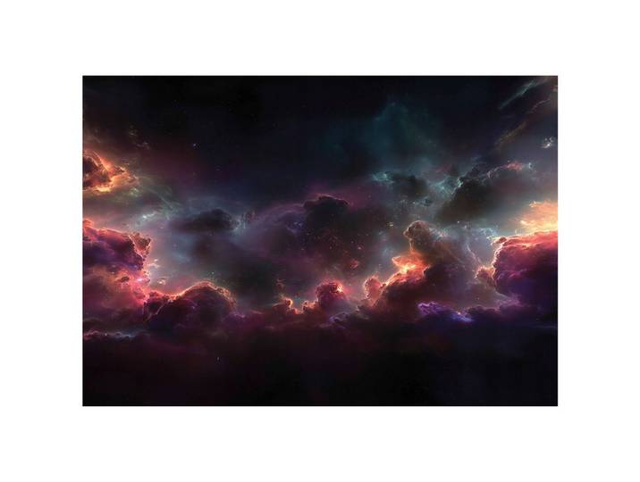 FOTOTAPETE Wolken Kosmos Schwarz 400x280 cm