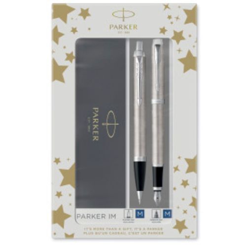 Parker IM Brushed Metal C.C. DuoSet inkl. Geschenkbox