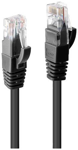 LINDY 48079 RJ45 Patchkabel CAT 6 U/UTP 3.00 m Schwarz 1 St.