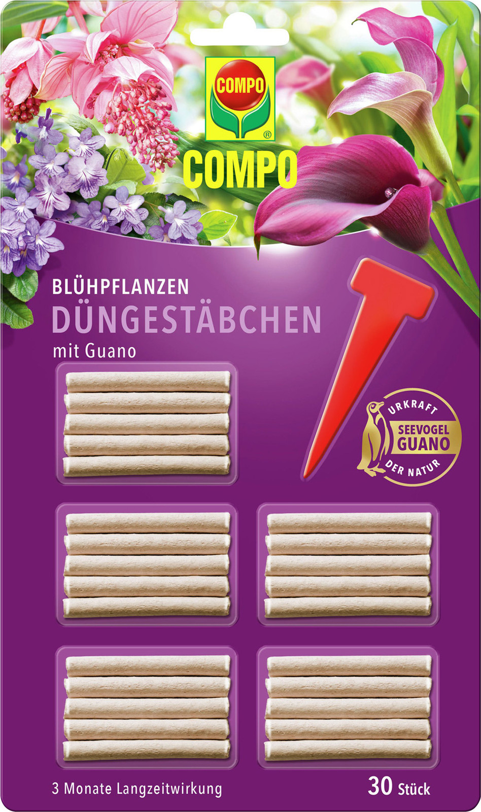 Compo Bloeiplantenmeststokjes met guano