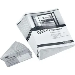 Geze Abnahmeset Feststellanlage je 10x Prüfbuch,Schild,Aufkleber f.Abnahmeprüfung