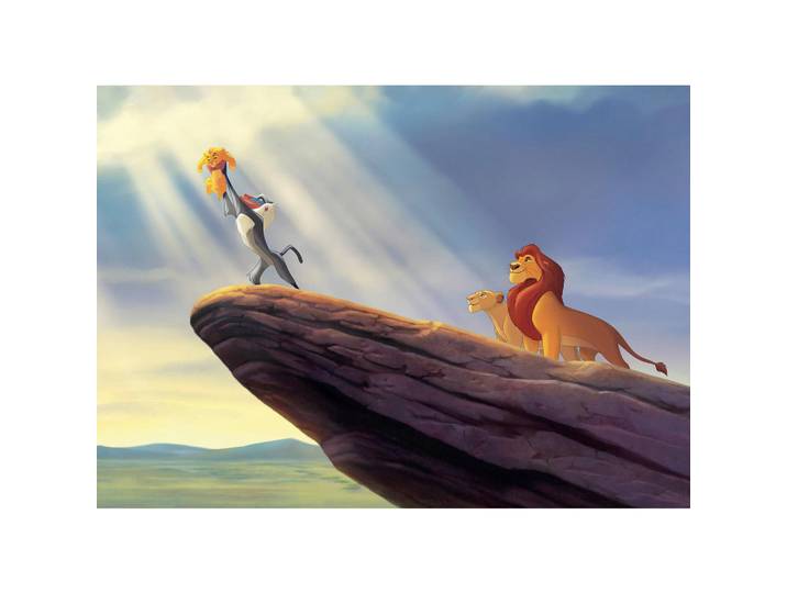 Disney Fototapete THE Lion King THE NEW King, Mehrfarbig, Cartoon, 350x250 cm, Tapeten & Wandverkleidungen, Fototapeten