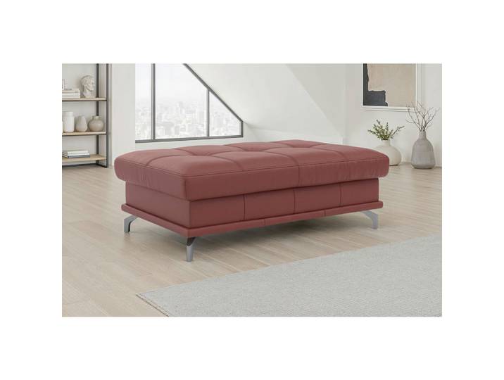 Sit & More Hocker Costello E, Rotbraun, Metall, Echtleder, Nappaleder, rechteckig, 133x47x72 cm, Wohnzimmer, Hocker, Sitzhocker