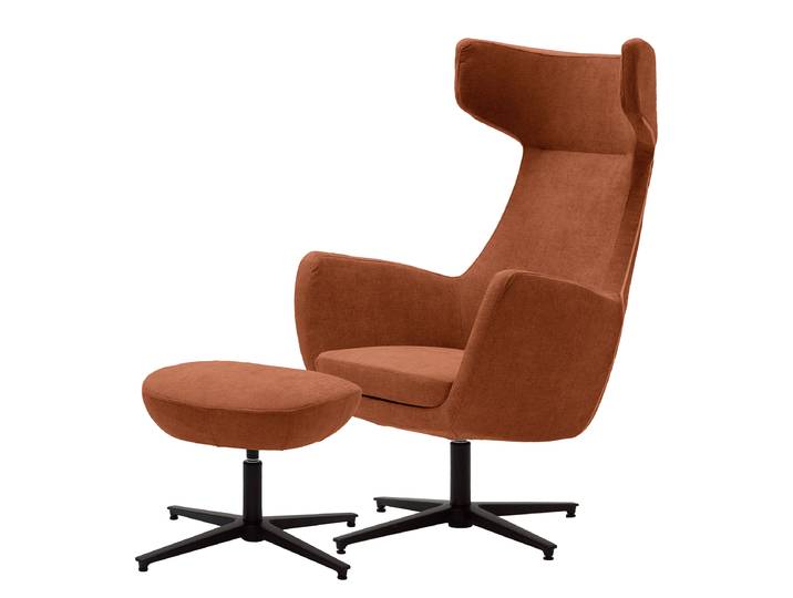 Fauteuil lounge LUZO Marron Microfibre Wiam 76 x 117 x 74cm