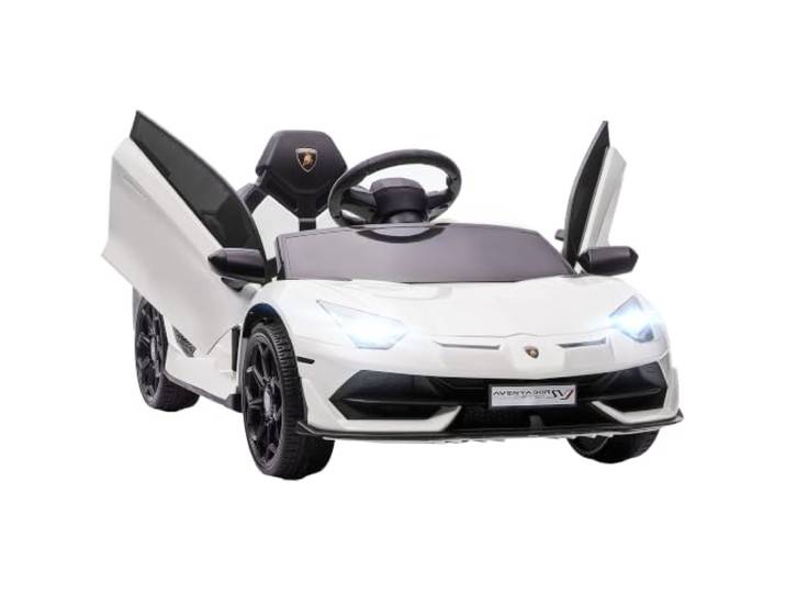 HOMCOM Kinder Elektroauto Lamborghini Aventador SVJ Roadster 12V, Weiß